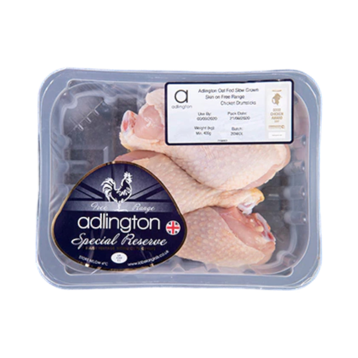 Adlington - English Label - Free Range Chicken Drumsticks (4 Drumsticks)