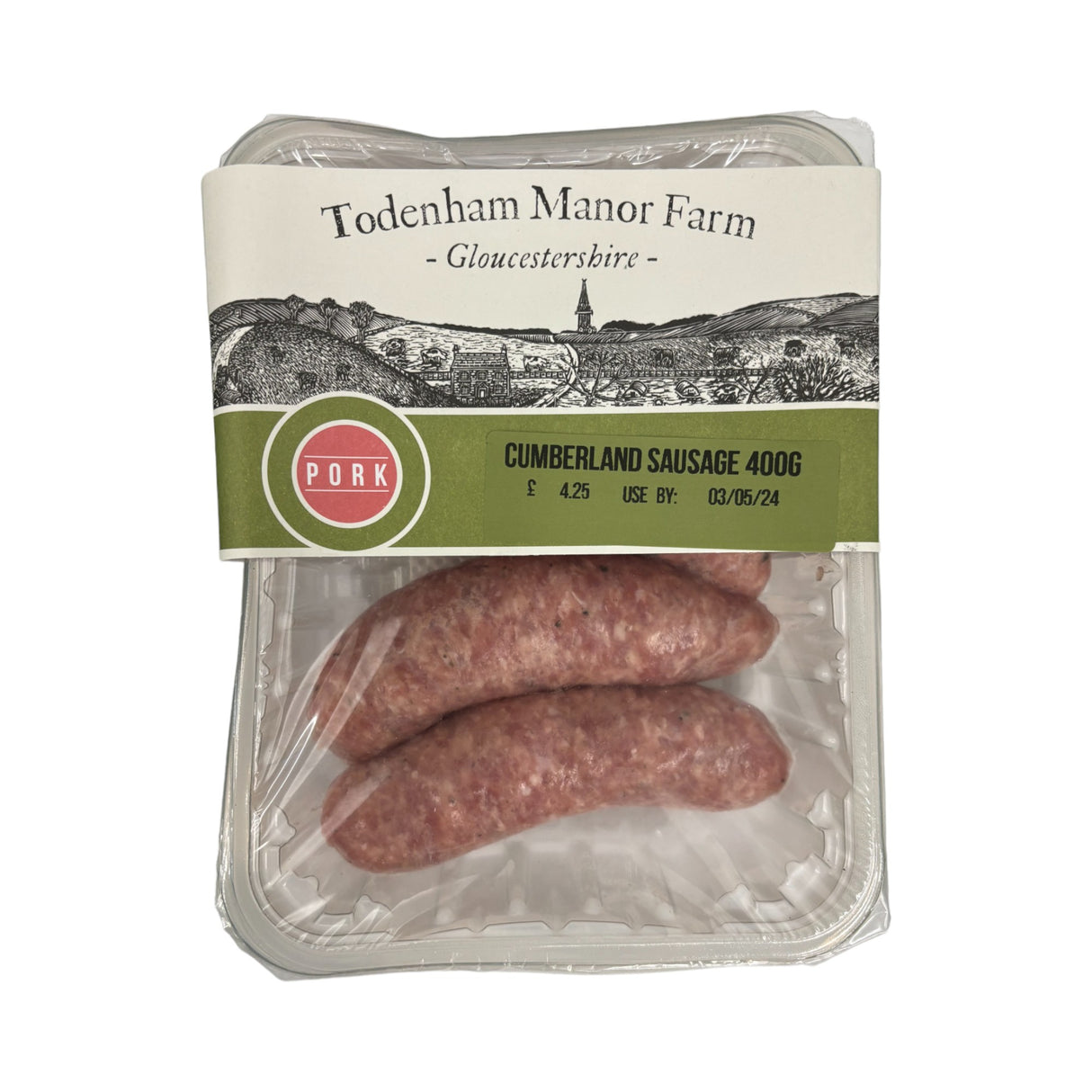 Todenham Manor Farm - Cumberland Pork Sausage 400G