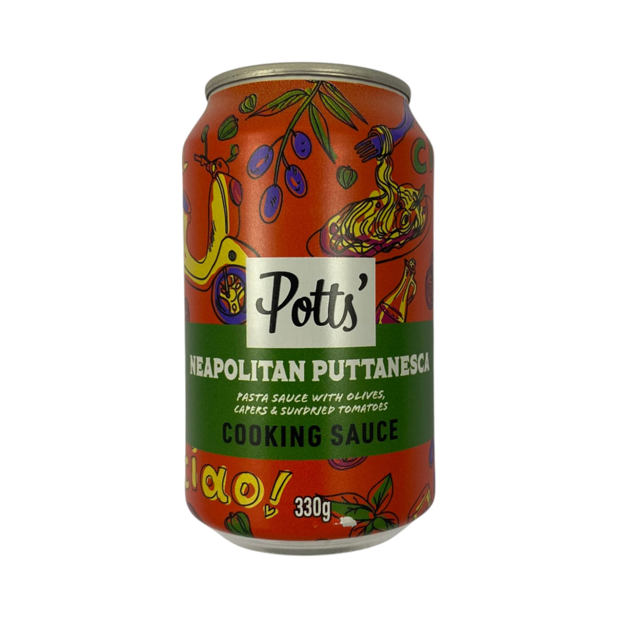 Potts - Neapolitan Puttanesca Pasta Cooking Sauce Can 330g
