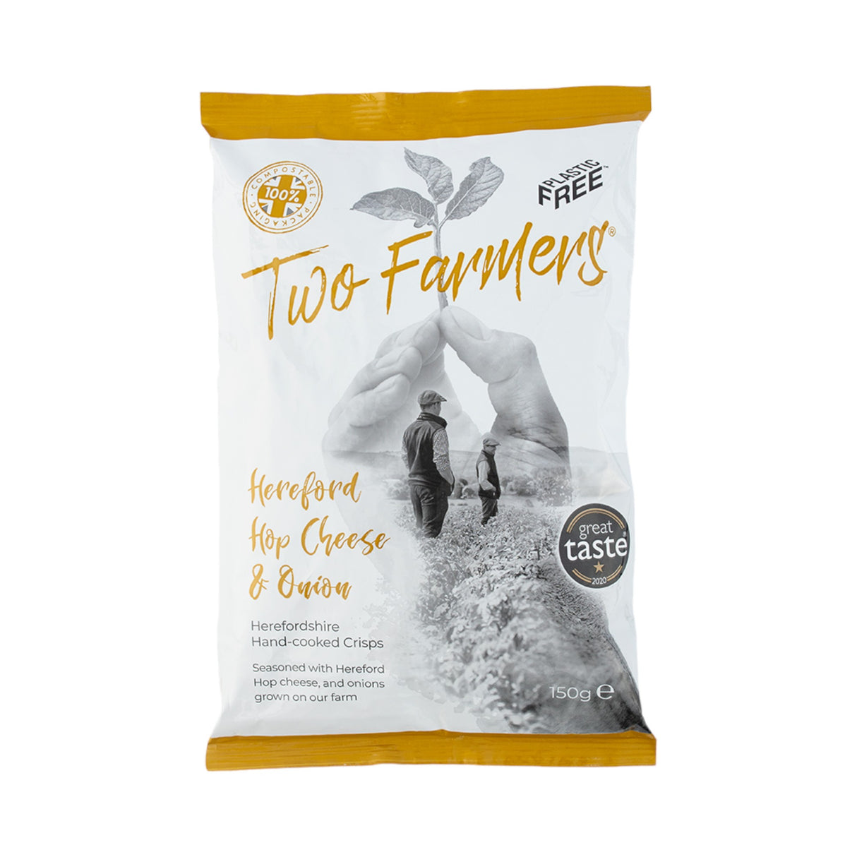 Two Farmers - Hand Cooked Hereford Hop Cheese & Onion Crisps 150g