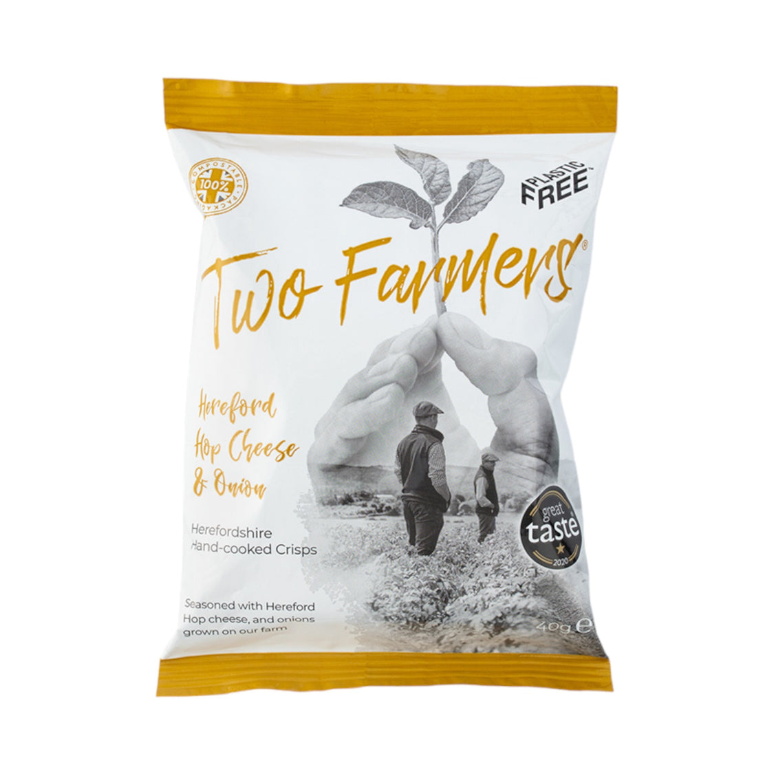 Two Farmers - Hand Cooked Hereford Hop Cheese & Onion Crisps 40g ...