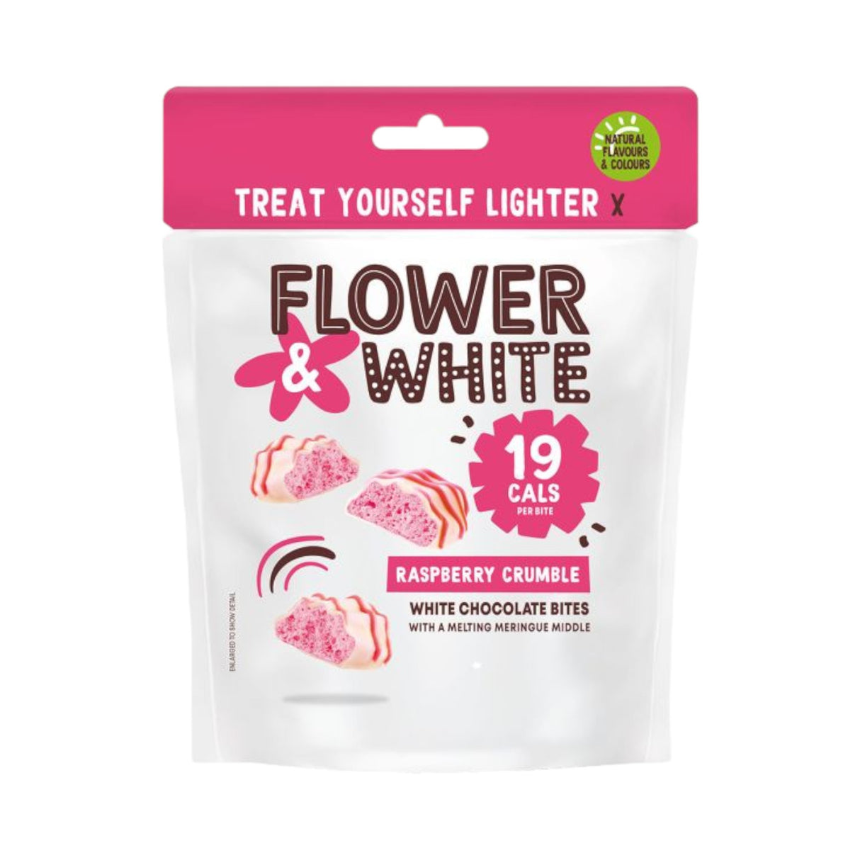 Flower & White - Raspberry Crumble Meringue Bites 75g