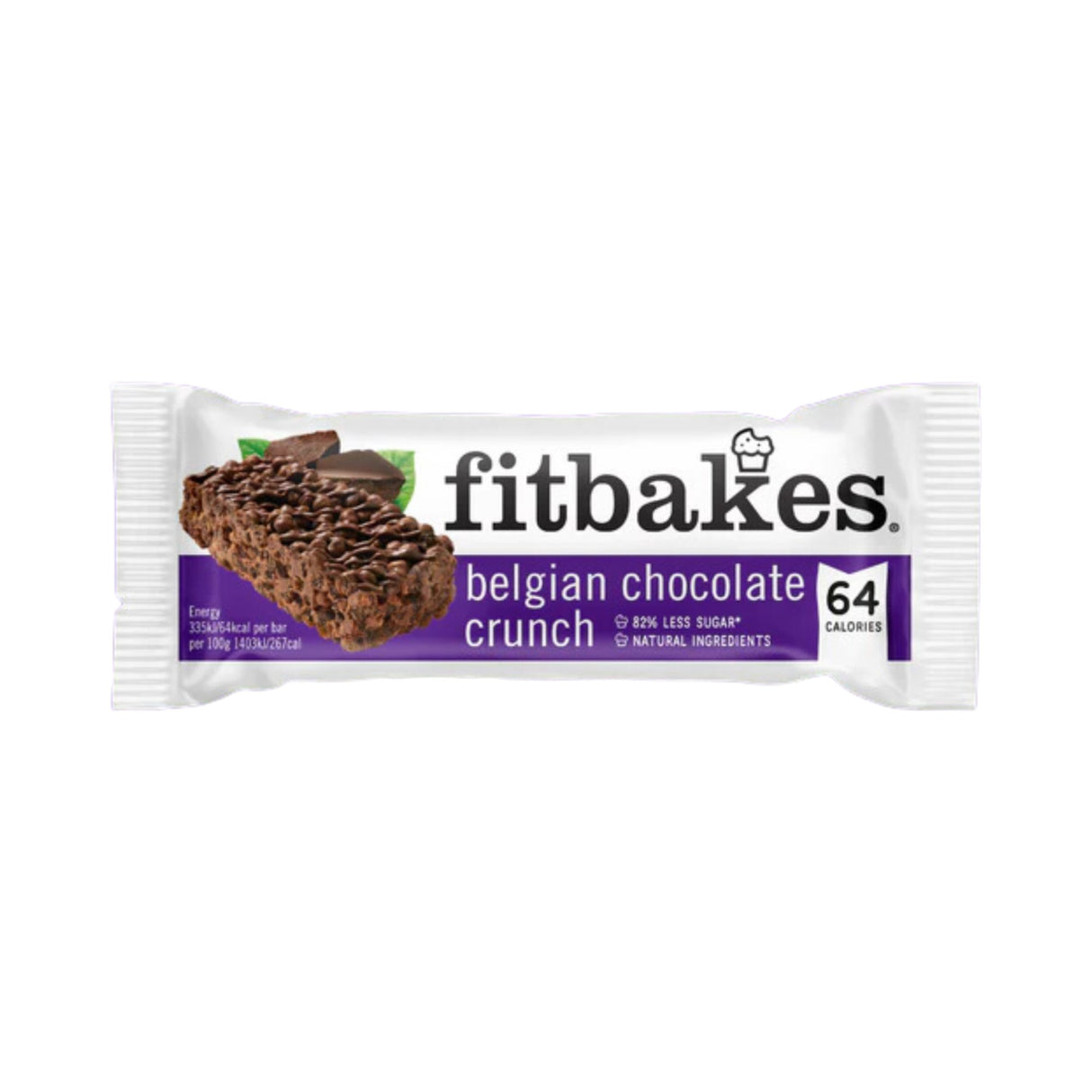 Fitbakes - Belgian Chocolate Crunch Bar 19g