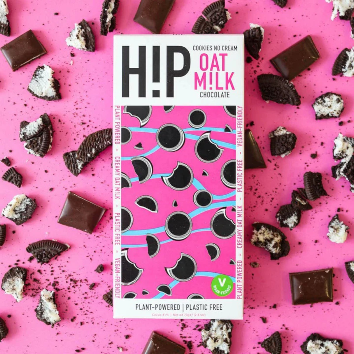 H!P - Chocolate Cookies No Cream Oat Milk Chocolate bar 70g