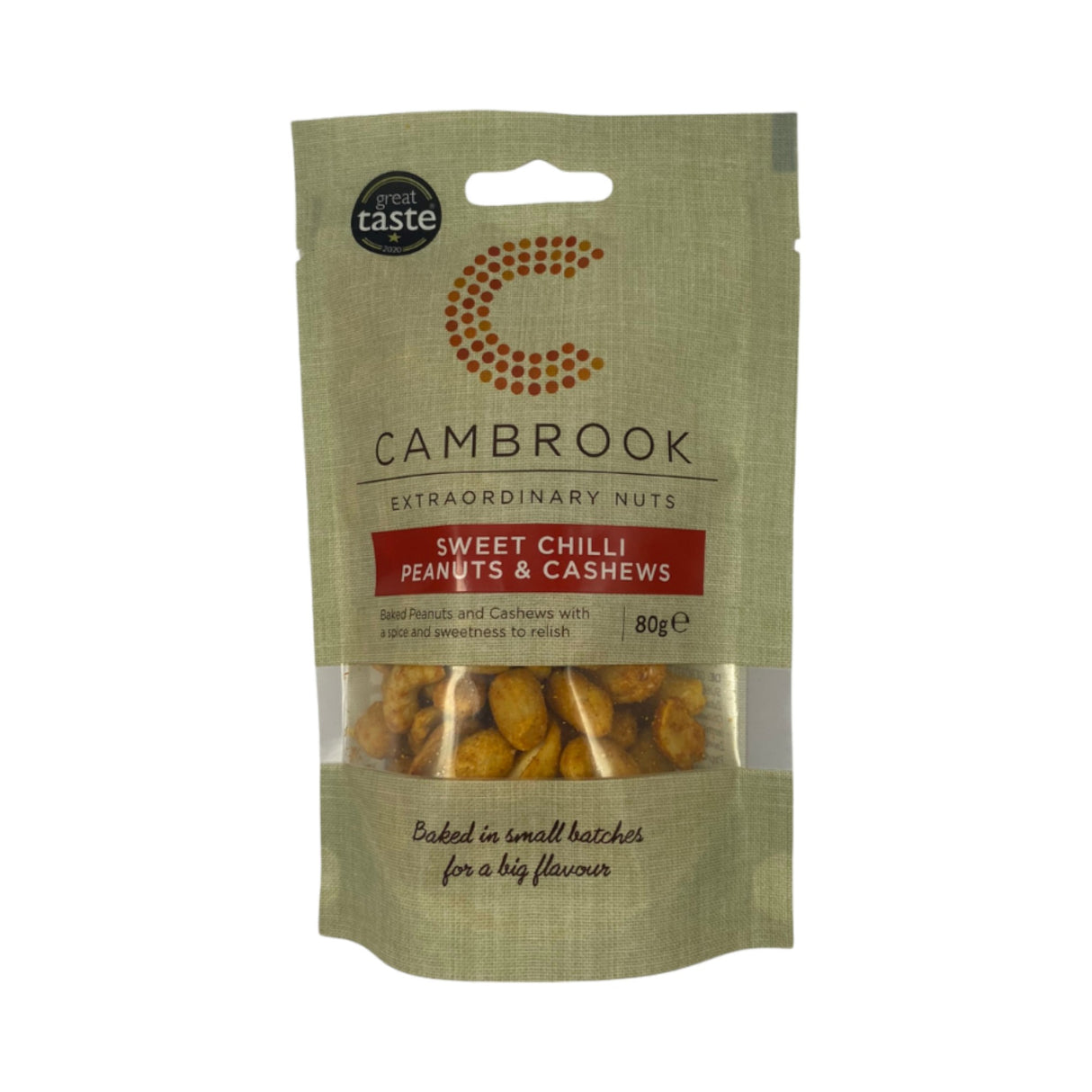 Cambrook - Baked Sweet Chilli Peanuts & Cashews 80g