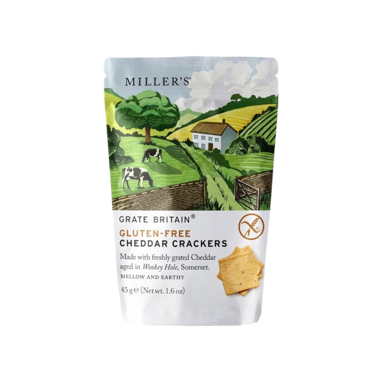 Millers - GB Gluten Free Cheddar Crackers Pouch