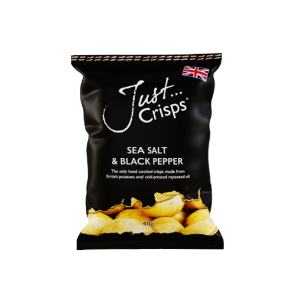 Just Crisps - Sea Salt & Black Pepper Crisps 40g