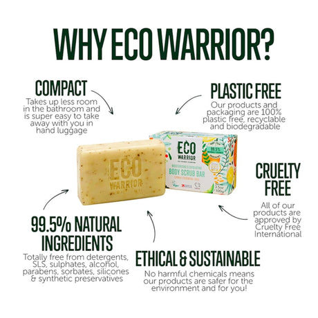 Little Soap Company - Eco Warrior Body Scrub Bar Citrus Oils 100g