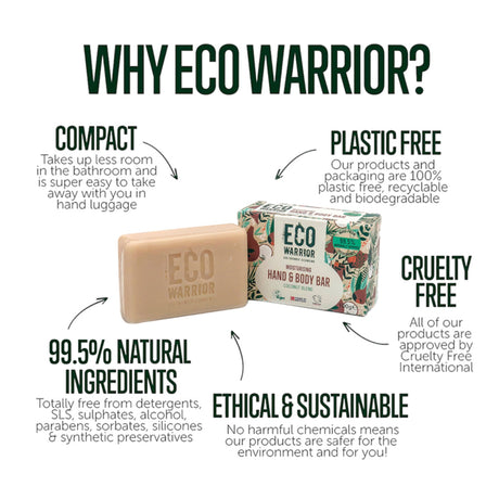 Little Soap Company - Eco Warrior Moisturising Hand and Body Bar Coconut 100g
