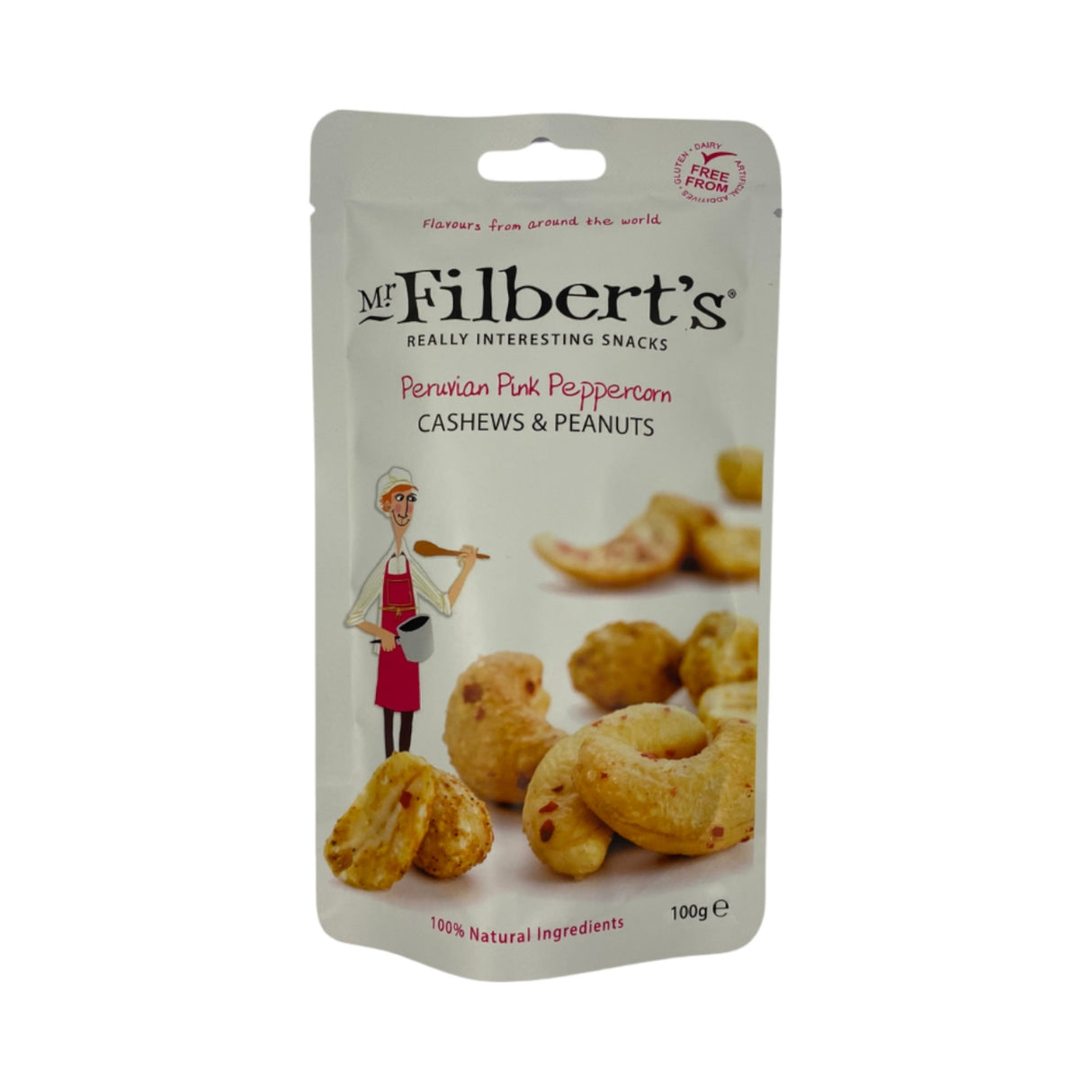 Mr Filberts - Peruvian Pink Peppercorn Cashews & Peanuts 100g